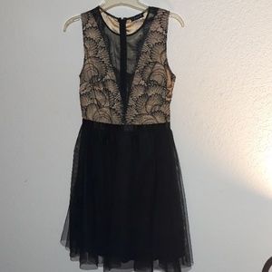 Venus chiffon and lace dress